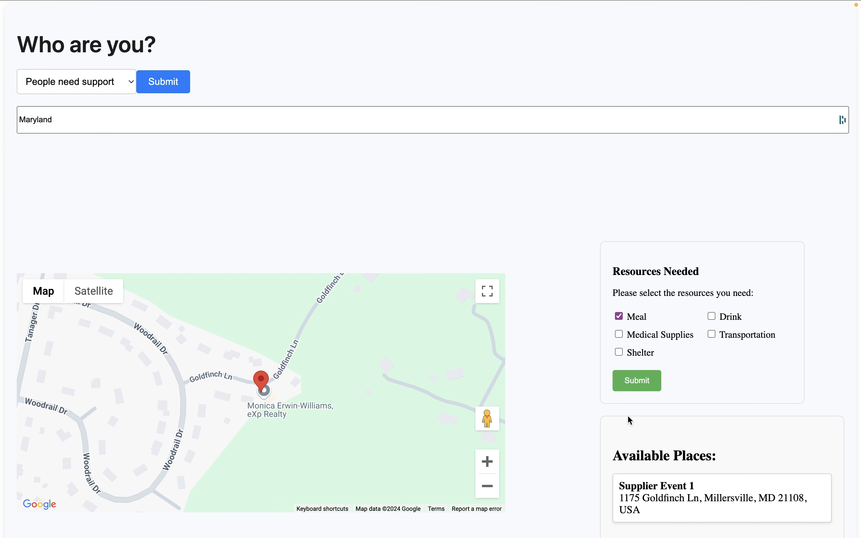 Disaster Relief - Seeker View